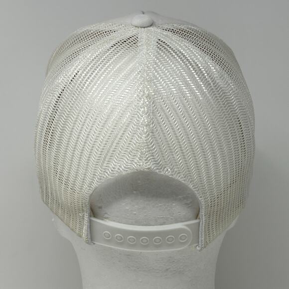 Vintage 80s The RX Place Drug Store Trucker Hat Cap Pharmacy Mesh Snapback White - Picture 3 of 9